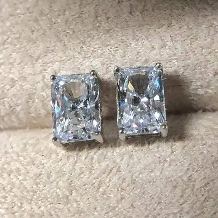 VAGZEB Boucles d'oreilles géométriques en zircone cubique AAA pour femmes