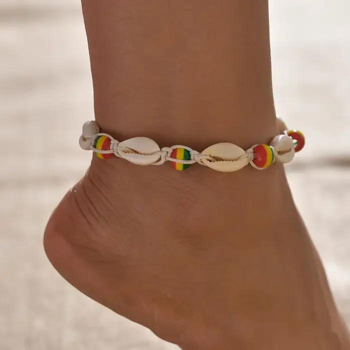 Bracelet de Cheville Boho Shell Tortue ULbleue Jambe JOon Coquille Naturelle Bijoux de Plage Détente Décontracté Sportif Occasions Spéciales Plage Vacances Cadeau Unique