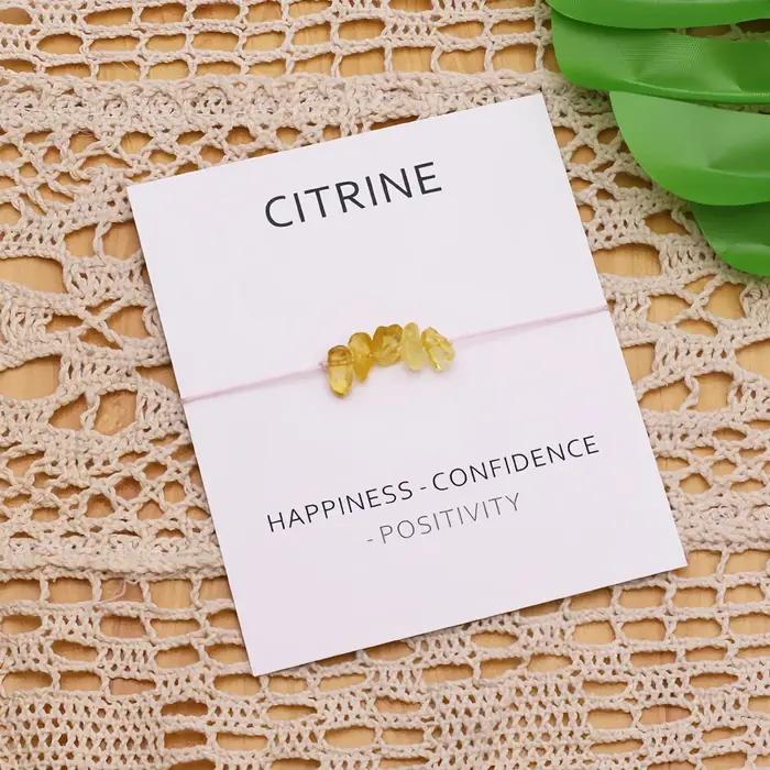 Bracelet de vœux en Citrine naturelle