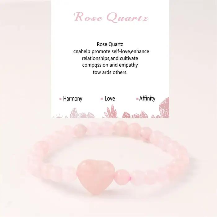 Bracelets en quartz rose pour femmes