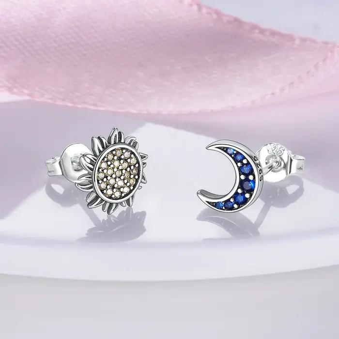 Boucles d'oreilles originales en argent Sterling 925
