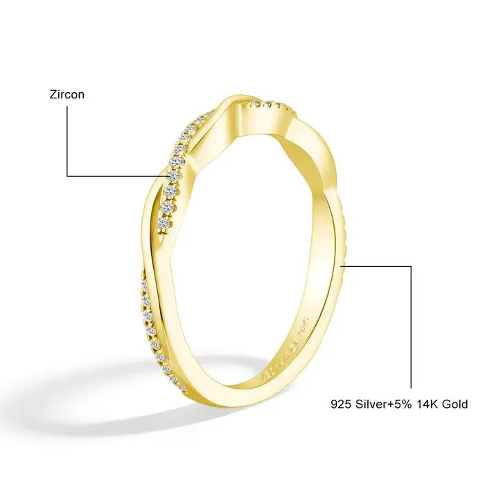 Ensemble de bagues empilables 2 carats taille poire en or 14K