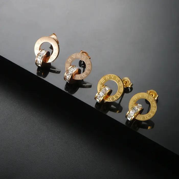 Ensemble de bijoux de luxe avec chiffres romains pour femmes