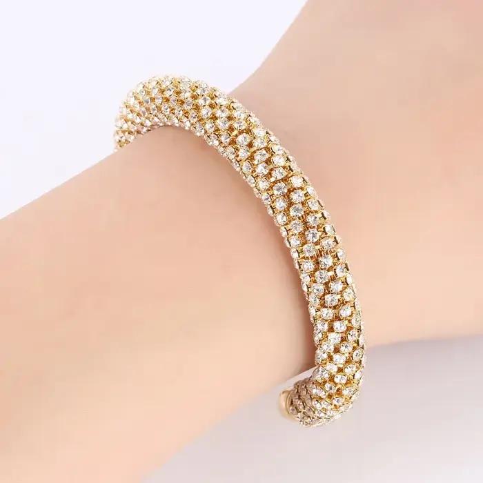 Bracelets à Manchette Ouverte en Or et Argent pour Femme