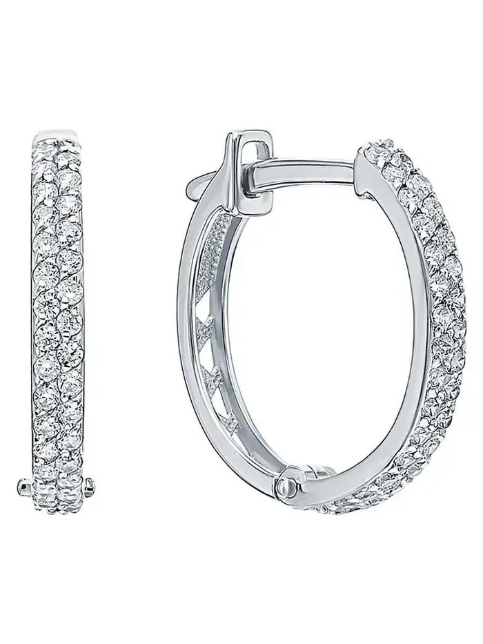 Boucles d'oreilles rondes en argent Sterling 925 pour femmes