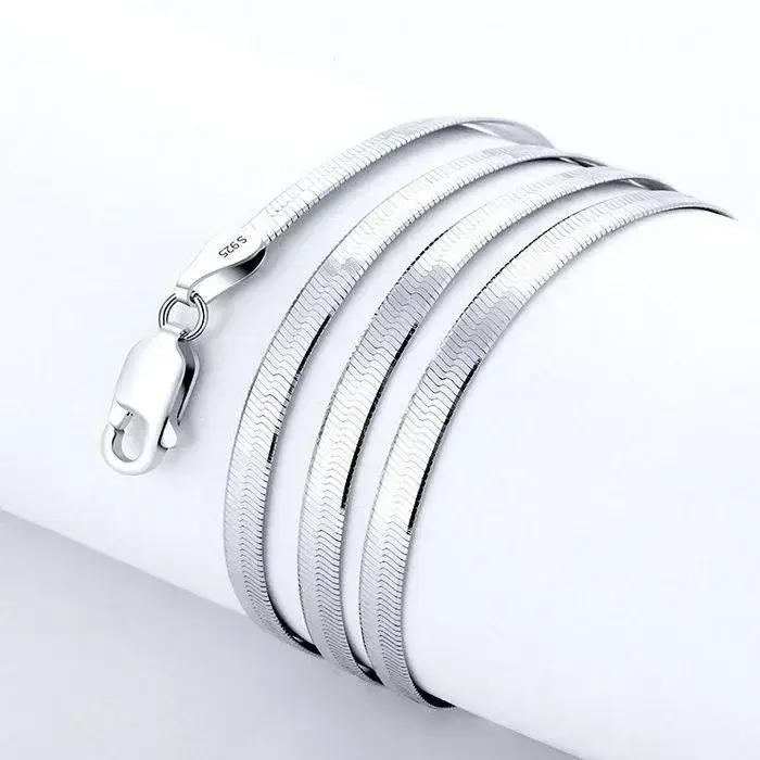 Collier chaîne à lame fine en argent Sterling 925