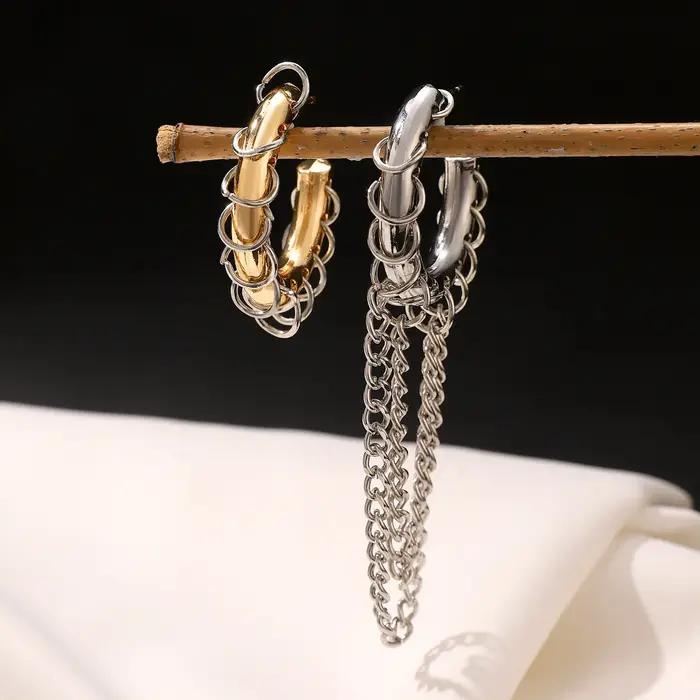 Boucles d'oreilles à longues franges exagérées, personnalité européenne et américaine, adaptées aux