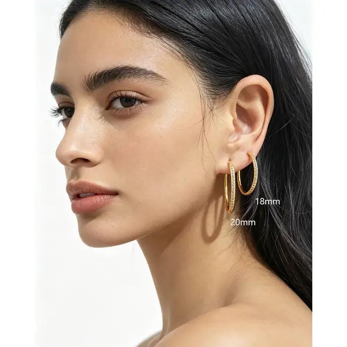 Boucles d'oreilles tendance en argent sterling 925