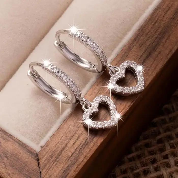 Boucles d'oreilles de luxe en cristal et Zircon pour femmes