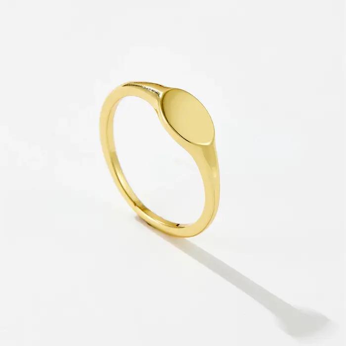 Ug LAOPA-Bague chevalière en argent regardé 925 et or pour femme