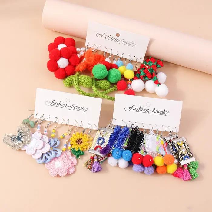 Boucles d'oreilles faites à la main pour femmes et filles