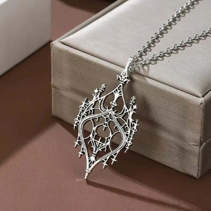 Collier Y2K Punk Château Ancien Accessoires Gothiques Pagan Alternatifs Château Creux Rétro Occasions Spéciales Pour Hommes Et Femmes