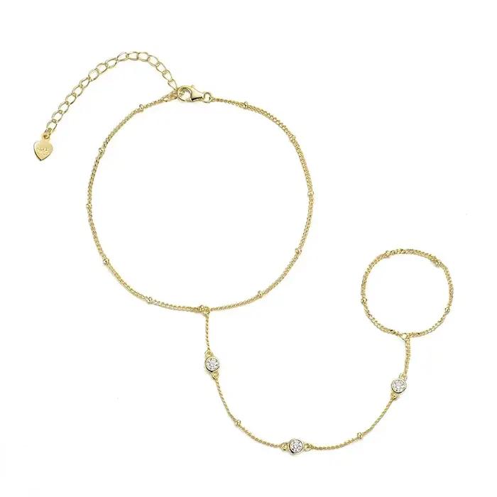 Smyoue 3MM Moissanite Bracelets pour femme 14-21cm taille de poignet chaîne réglable 925 argent Sterling plaqué 18K bijoux en gros