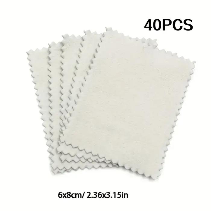 40 pièces (4 paquets) de chiffon de polissage d'argent pour bijoux