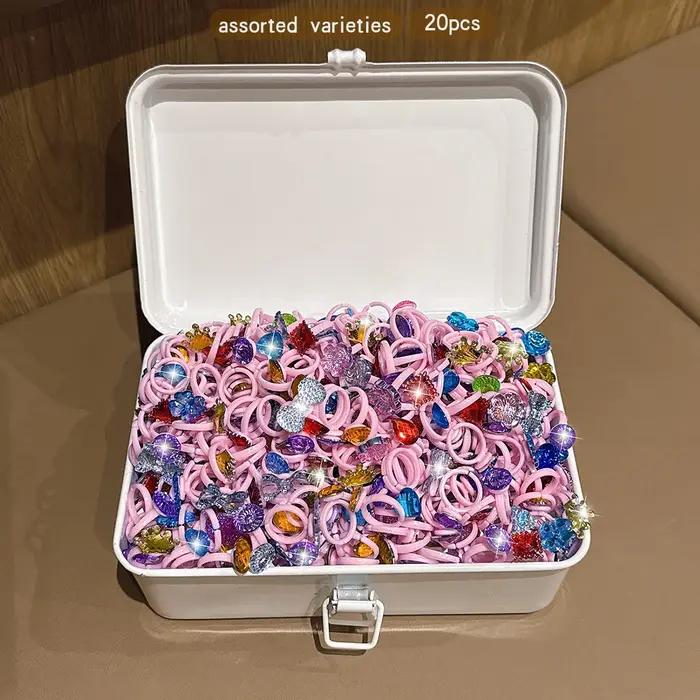 20 styles à la mode et simples avec une bague ouverte de couleur aléatoire adaptée à un usage quotidien et à l'emploi