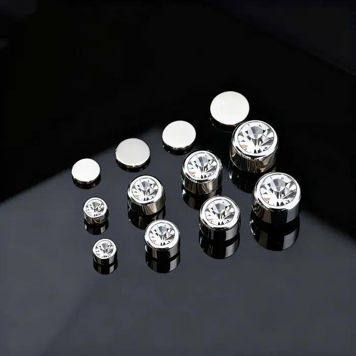1 paire de boucles d'oreilles à Clip magnétique en Zircon rond pour hommes et femmes, boucles d'orei