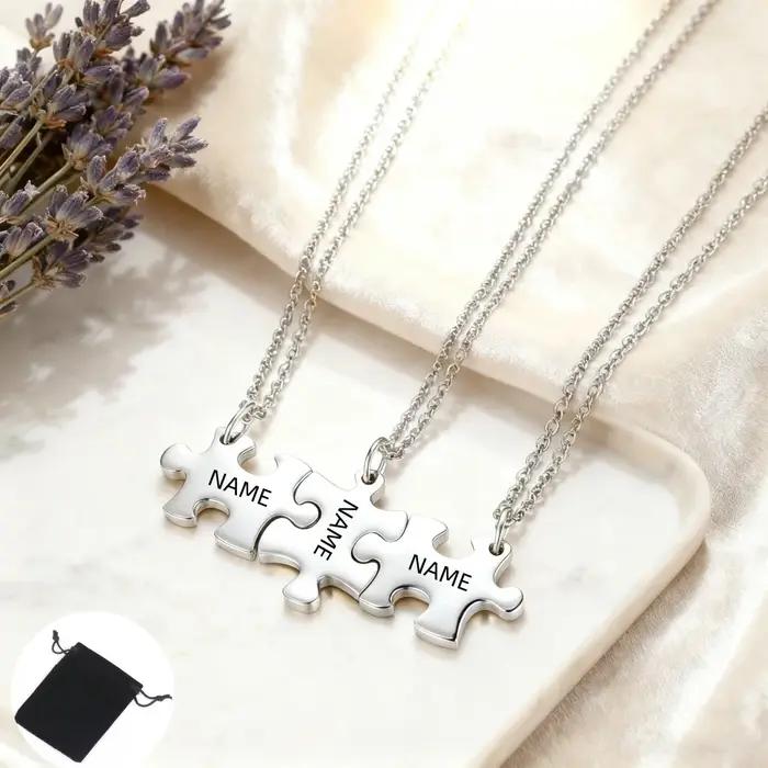 Collier de famille en acier inoxydable
