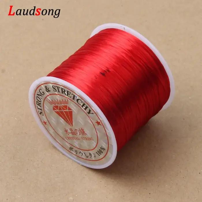 60M 0.5-1.2mm solide élastique cristal perles cordon Bracelet collier fil extensible chaîne pour la fabrication de bijoux bricolage ligne Flexible