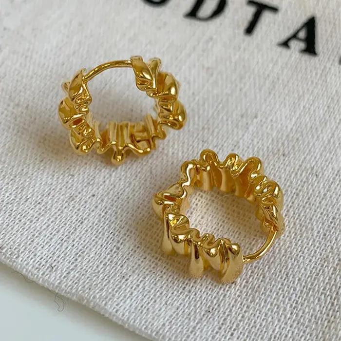 Boucles d'oreilles en argent Sterling 925 pour femmes, cercles ronds polyvalents, à la mode, pour prévenir les allergies, accessoires de bijoux, cadeaux