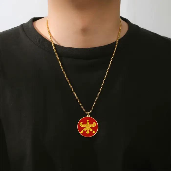 Collier HIPEE Shahbaz Eagle, bijoux historiques persans anciens pour hommes et femmes