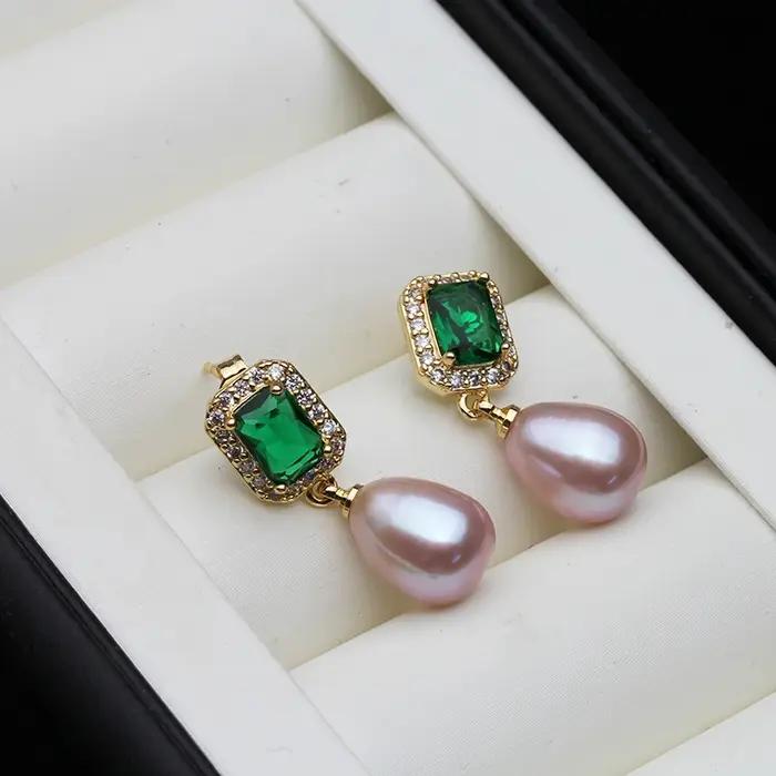 Boucles d'oreilles en perles naturelles d'eau douce étoilées en argent sterling pour femmes, cadeau idéal pour mère ou anniversaire, bijoux décontractés et élégants pour occasions spéciales