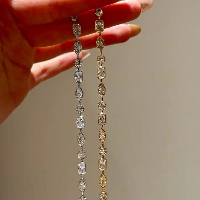 Nouveaux bracelets en diamants étincelants irréguliers et exquis pour femmes