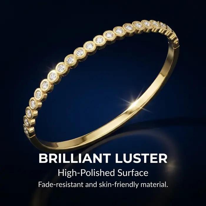 Bracelet élégant en cristal à motif grain de riz
