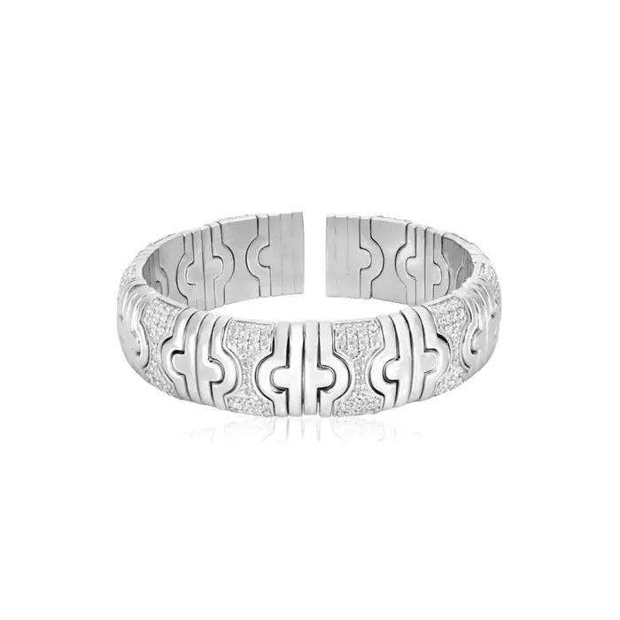 Bellux-Bracelet artificiel astique en Argent 925 Plaqué Or