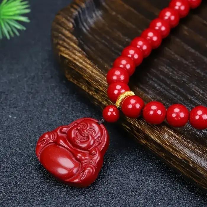 Collier pendentif cinabre, modèle polyvalent à la mode, nouveau