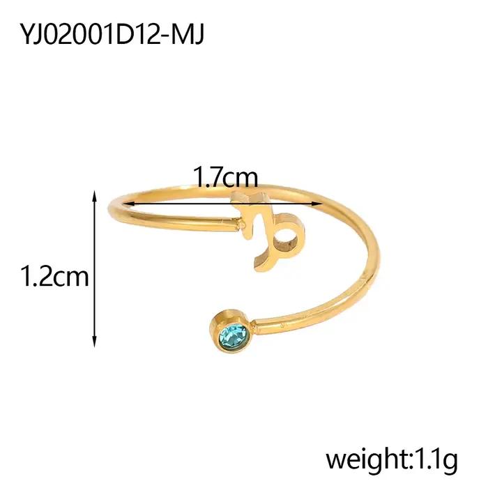 Bague ouverte en acier inoxydable pour femmes