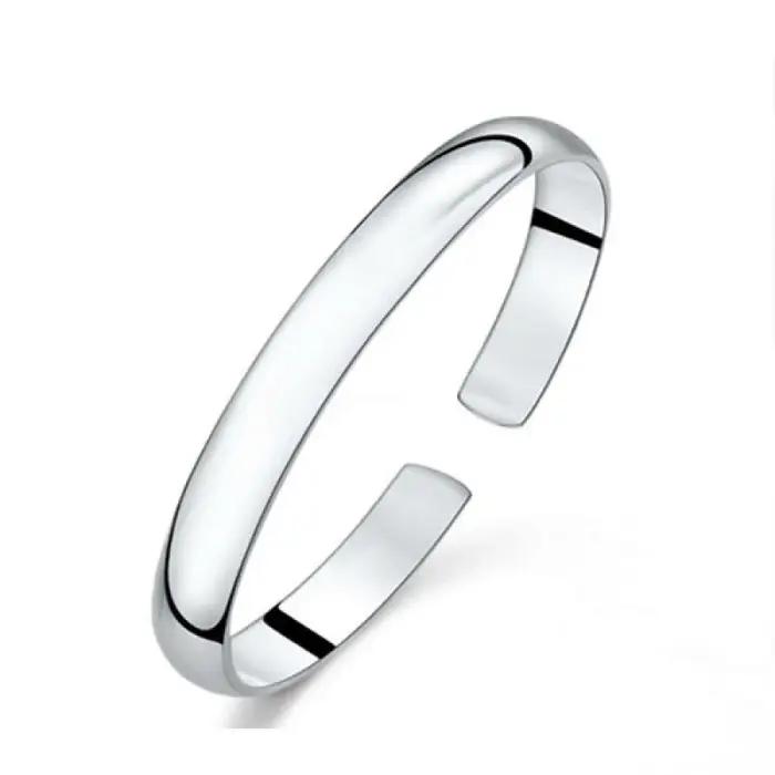 Bracelets de polissage de manchette en argent Sterling 999 pour femmes, accessoires de bijoux de fêt