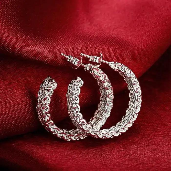 Ensemble de bijoux en argent sterling 925 classique pour femmes occasions spéciales colliers boucles d'oreilles bagues
