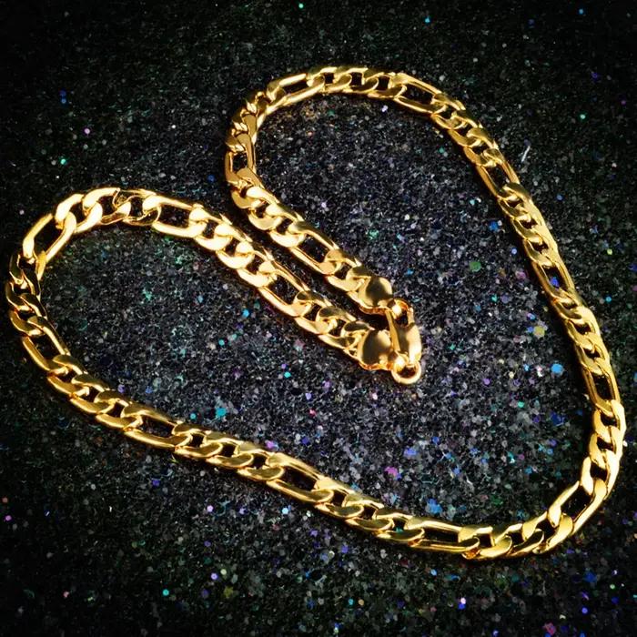 Collier classique pour hommes en or plaqué 18 carats