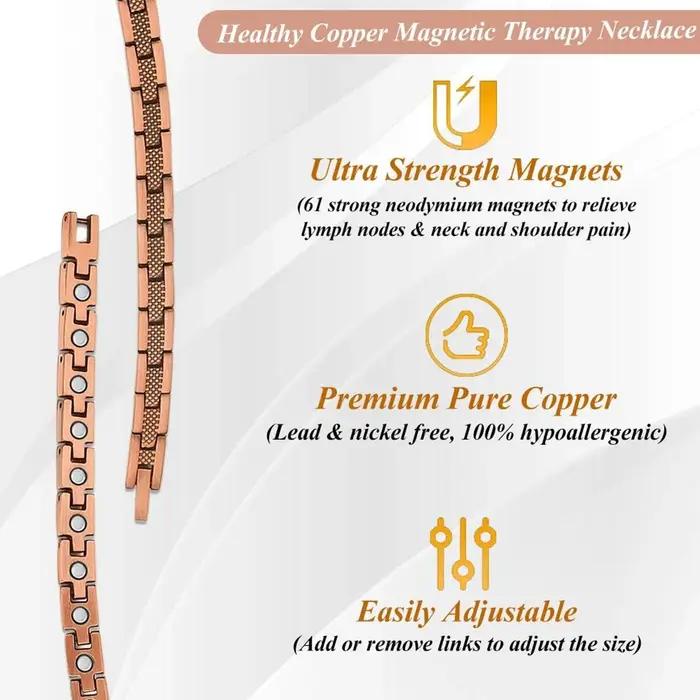 ARADOO Serpentine – collier en cuivre pur pour hommes et femmes
