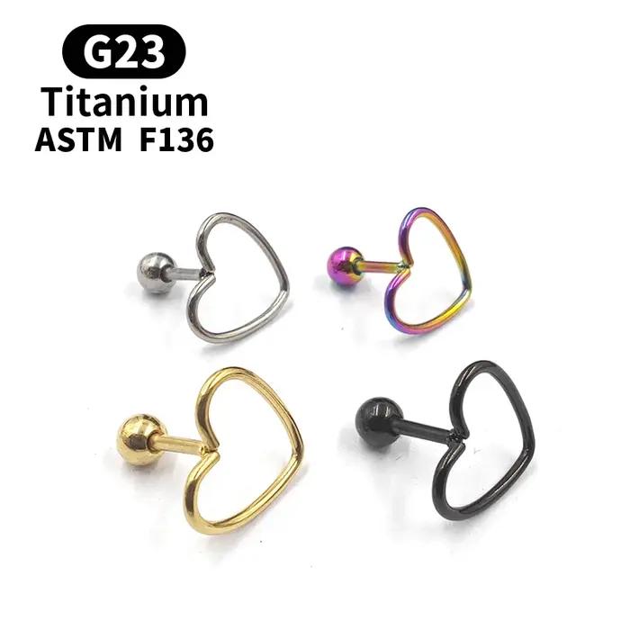 Boucles doreilles coeurs en titane pour femmes et filles classiques minimalistes amour vis billes clou sophia occasions speciales