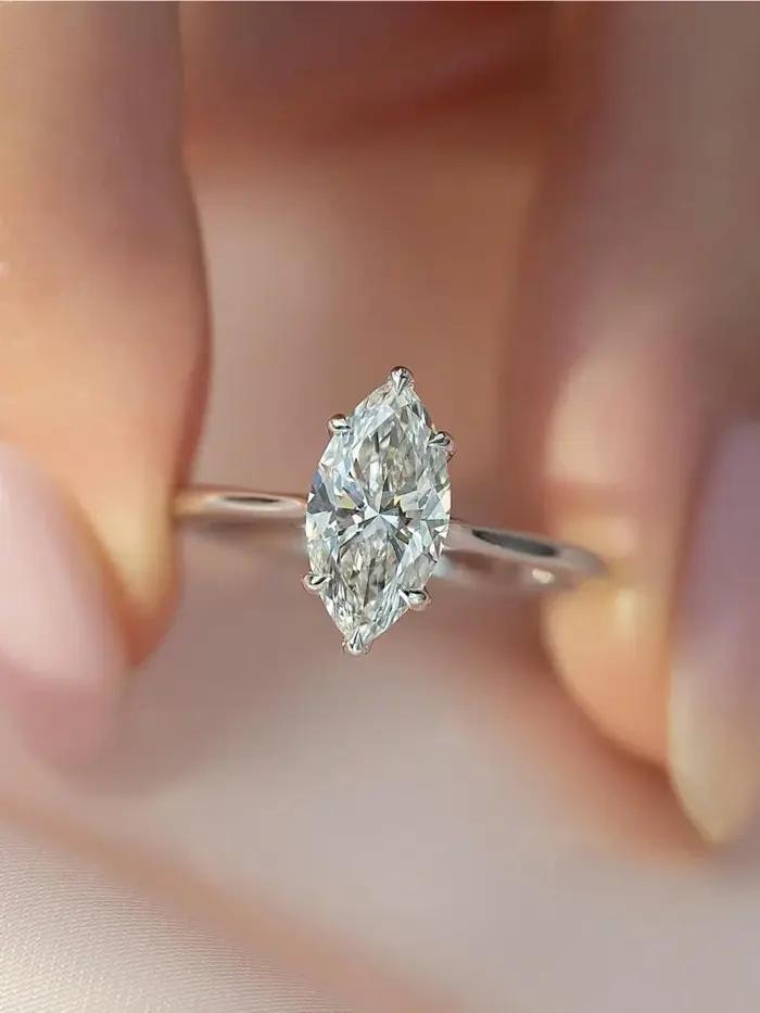 Bague classique en argent Sterling 925 pour femmes