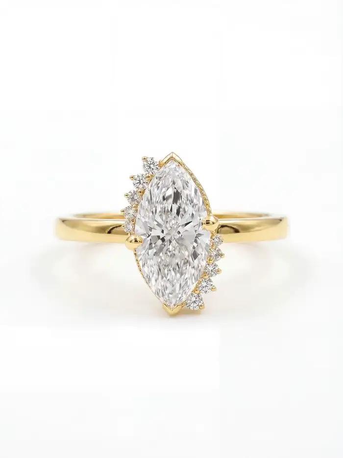 Bague en argent Sterling 925 pour femmes, bijou de mode en Zircon de forme Marquise, pour anniversai
