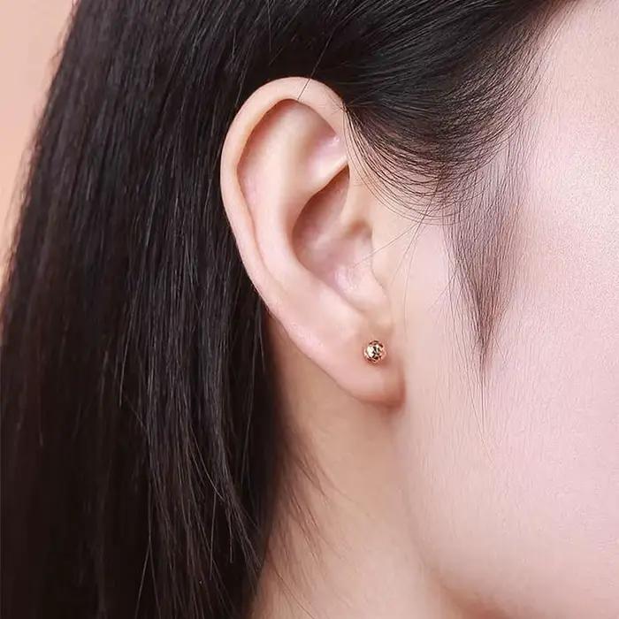 Boucles d'oreilles géométriques brillantes pour femmes