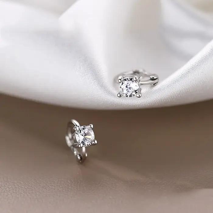Petites boucles d'oreilles en cristal pour femmes