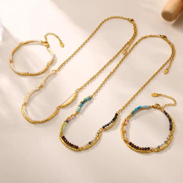 Colliers et bracelets en acier inoxydable pour femmes