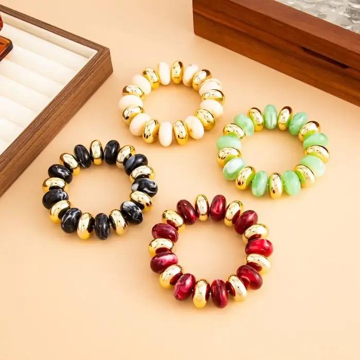 Bracelet léger en perles de résine