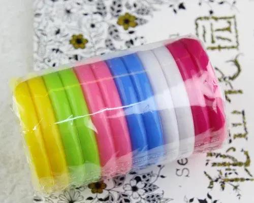 12 pièces Bracelet à boucle colorée Bracelets en plastique de mode