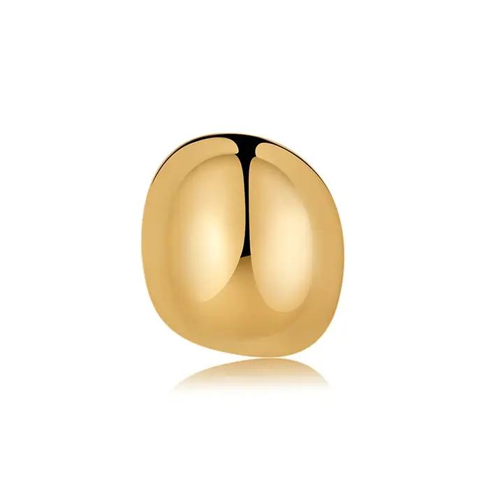 Loe | Broche ronde en métal en acier inoxydable pour femmes, manteau minimaliste, bijoux de Niche,