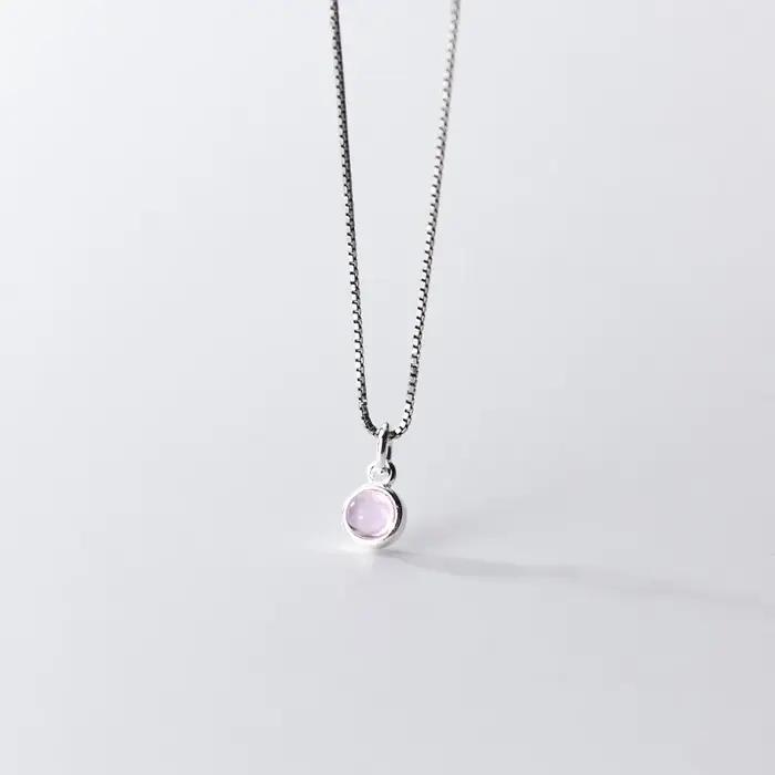 Breloques rondes en argent 925 pour collier
