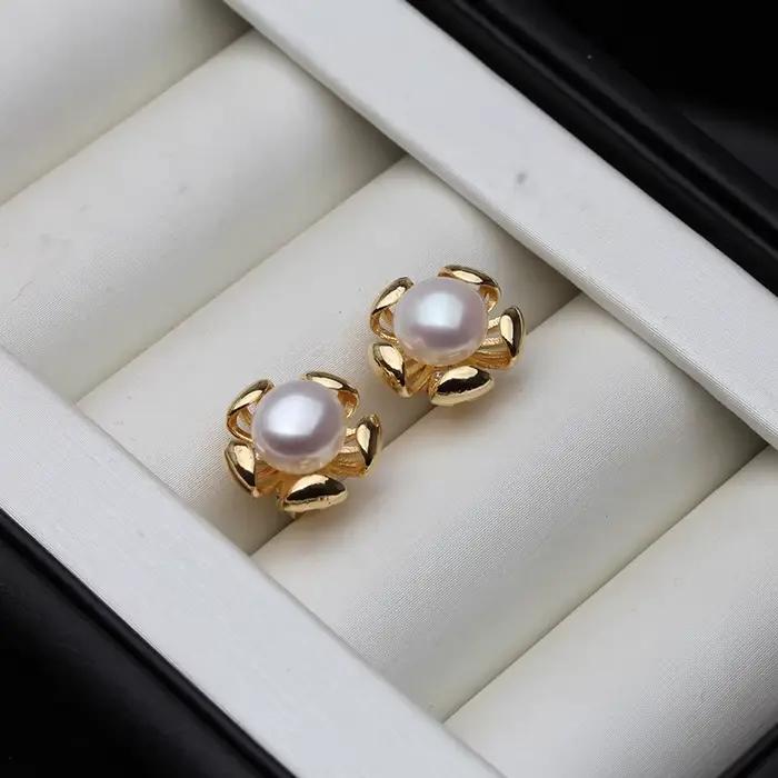 Boucles d'oreilles en perles d'eau douce de culture véritable