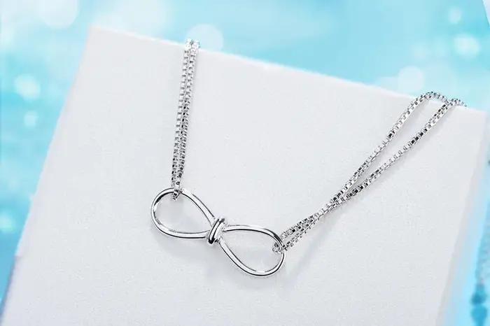 Bracelets infini en argent Sterling 925 pour femmes