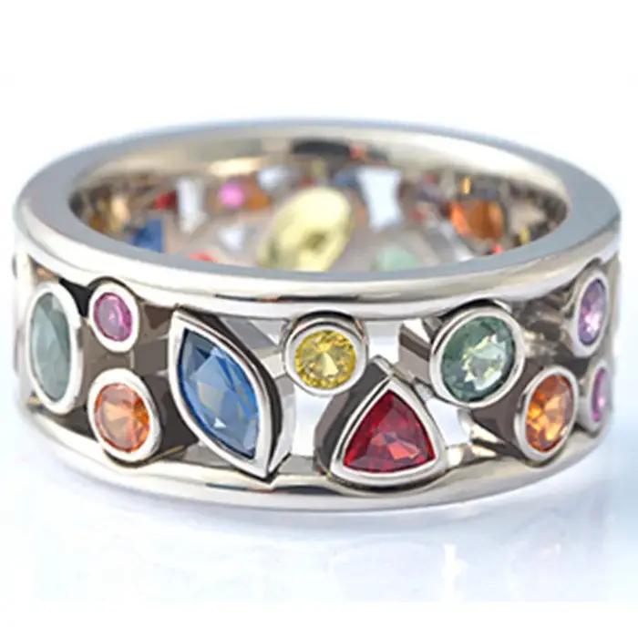 Huitan – bague de doigt ronde/ovale/triangulaire/Marquise pour femme, bijoux en pierres d'anniversaire, cadeau d'anniversaire, à la mode, anneau portable quotidien