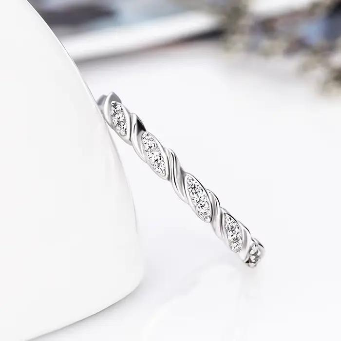 CLUCI – bague ronde en argent Sterling 925 pour femmes