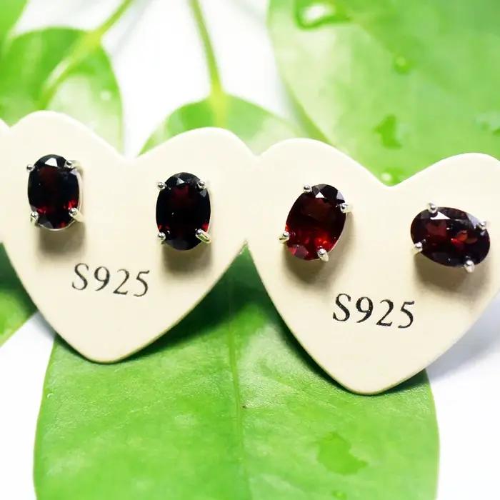 Argent 925 Prestyle Boucles d'oreilles pour femmes avec pierre naturelle