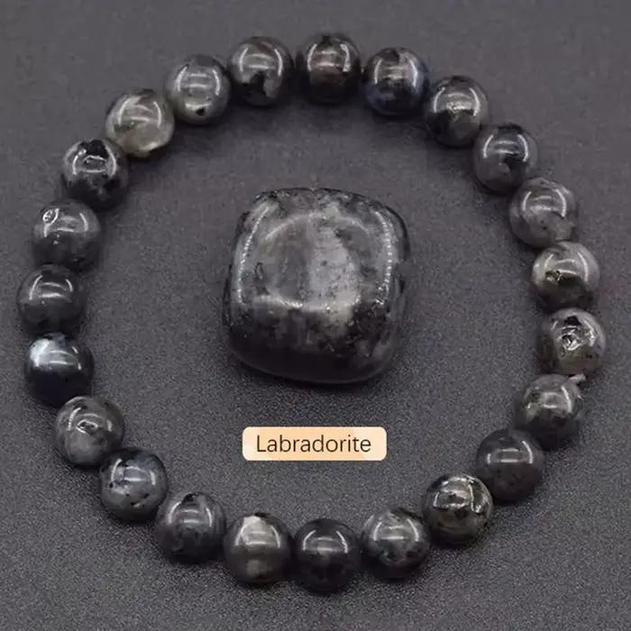 Bracelet en pierre Original pour femmes et hommes, tendance, en Apatite bleue, perles, pierres préci